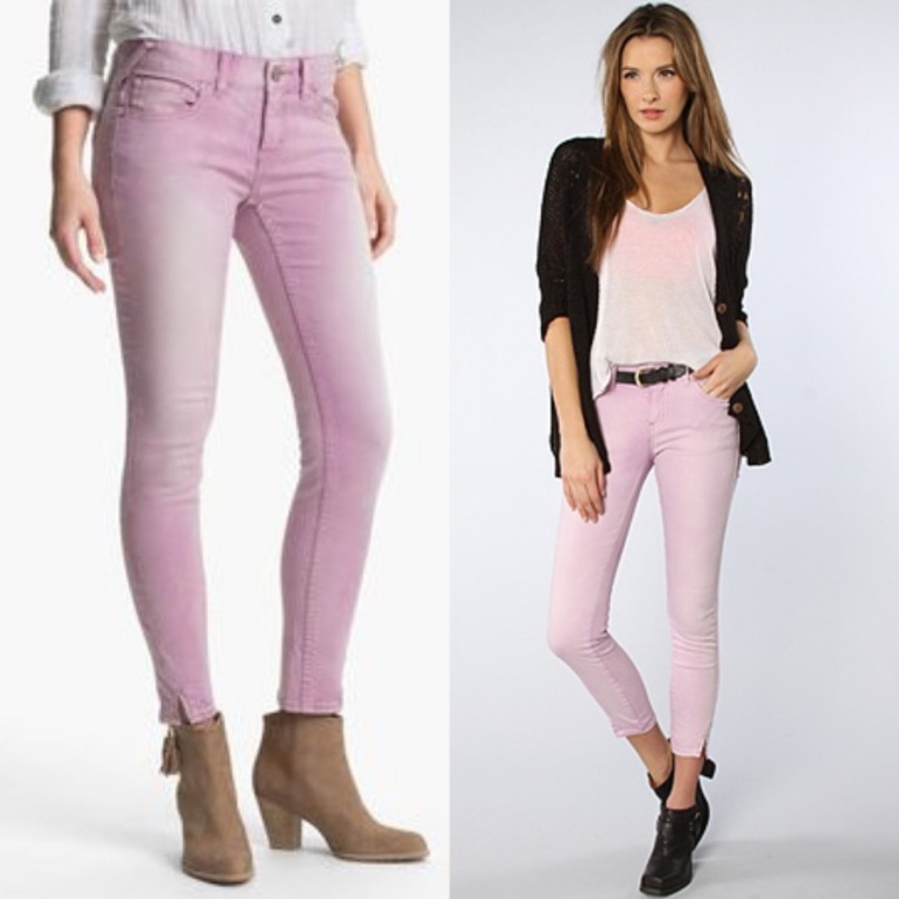 Free People Herringbone Crop Skinny Jeans!